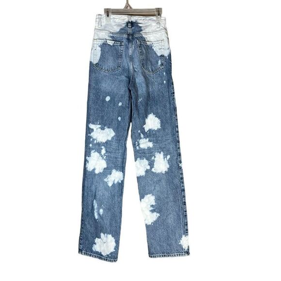 Pacsun 90’s Boyfriend High Rise Straight‎ Leg Bleached Jeans Size 24 - Picture 5 of 10